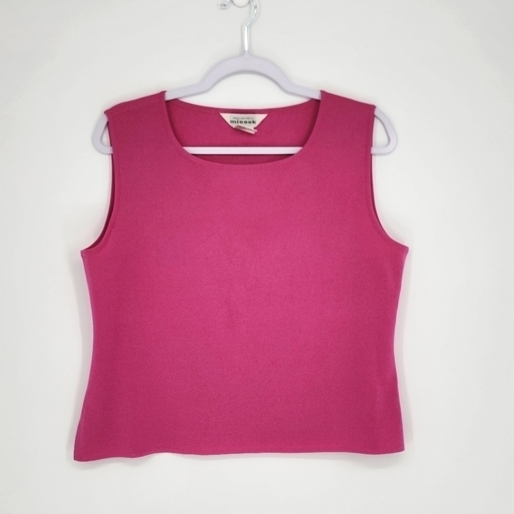 Exclusively Misook Tank Top Layering Pink Large